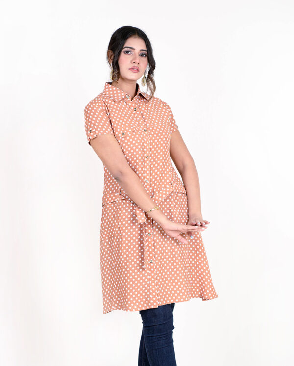 Ladies Long Half Shirt - Image 3