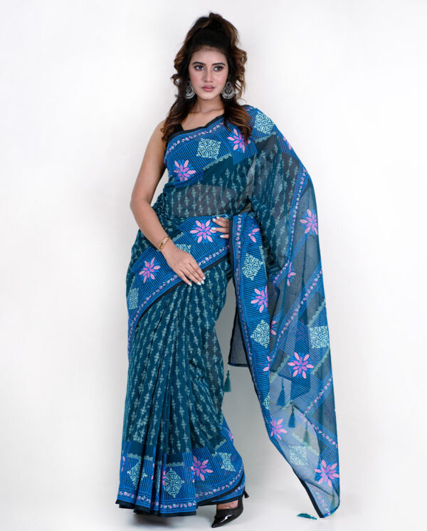 Tangail Tant Saree. S-9013 - Image 4