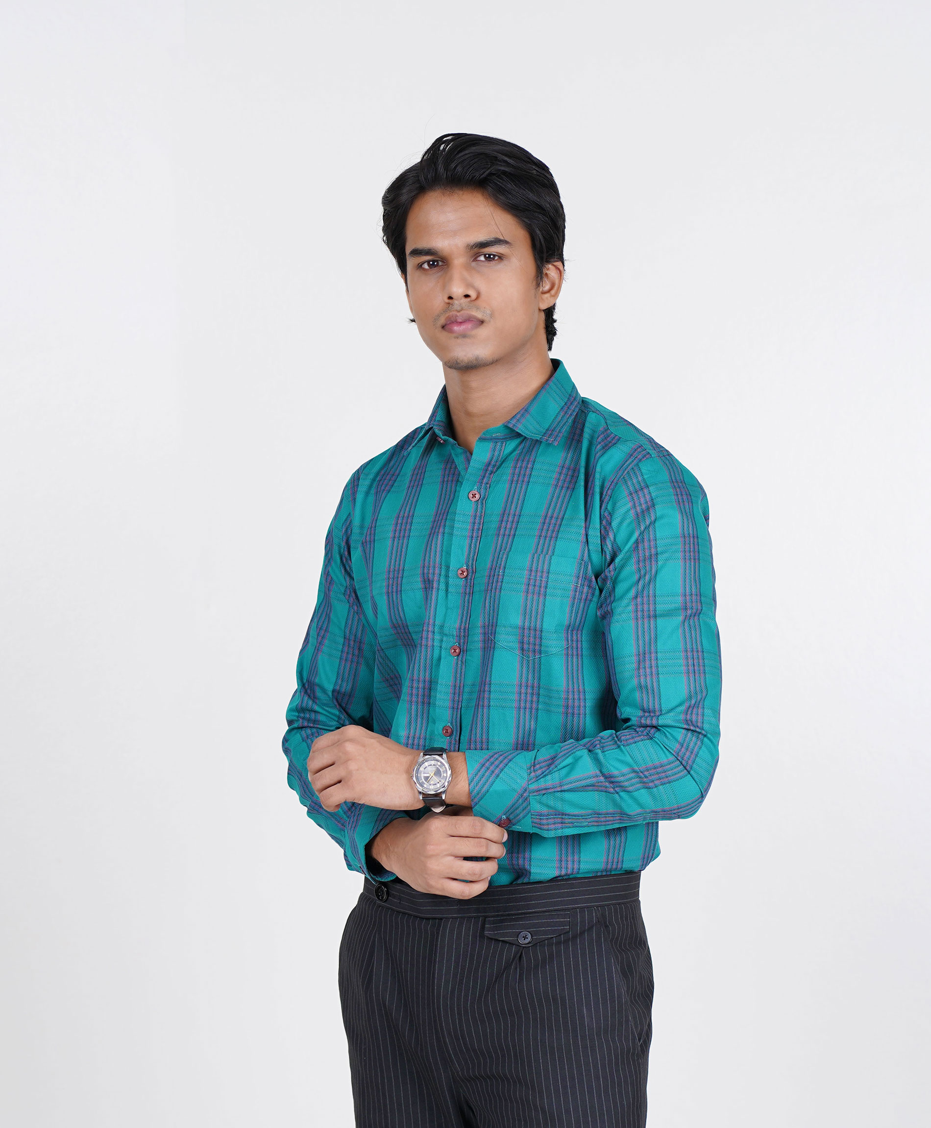Pastel Check Formal Shirt