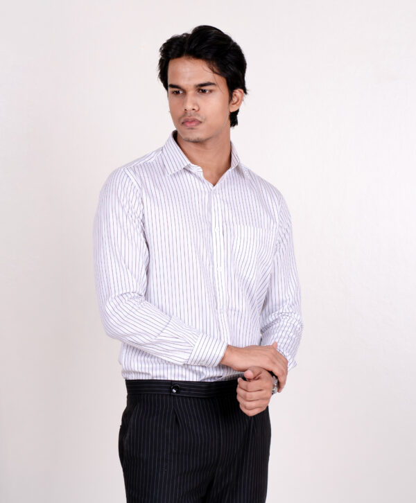 White Black Mark Formal Shirt - Image 4